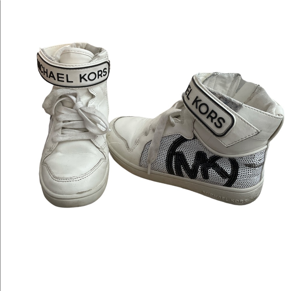 Michael Kors Unisex Kids High-Top Sequin Detail Sneakers (Sz 12)
